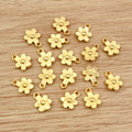Small Daisy Charms in Gold Bronze Silver and Mixed Finishes view 4