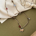 Wood Rocking Horse Cord Necklaces Silver Hoop Earrings Mix view 9