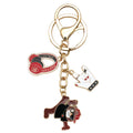 Street Dance Headphones and Record Metal Clasp Keychain Pair view 5
