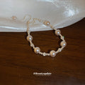 Pink Pearl Rhinestone Spacer Adjustable Bracelets 2 Styles view 4