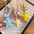 Ceramic Starfish Beaded Necklaces in Three Colors with Decorative Details view 2