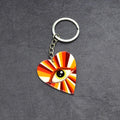 Rainbow Heart Evil Eye Acrylic Keychain 2 Color Styles view 2