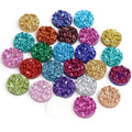 Round Glitter Resin Cabochons in Ninety-Three Color and Size Options view 4
