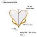White Shell Heart Starfish Rings Earrings Charms Gold Steel view 11