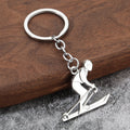 Skier Sports Zinc Alloy Keychain Ice Sports Gift Accessory