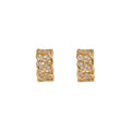 Crystal Chain Link Clip On Hoop Earrings In Two Tones view 5