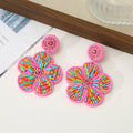 Seed Bead Flower Bottle Tassel Drop Earrings Seven Styles view 7