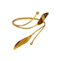 Leaf Wrap And Sculptural Wave Open Arm Cuffs In Gold Or Silver Tone view 5