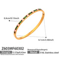 Clasp Bangle Family Letter Zircon Or Color Block Styles view 8