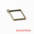 Antique Bronze Tone Open Bezel Frames in Eleven Geometric Shapes view 9