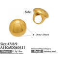 Oversized Domed Statement Rings in Three Gold Tone Designs view 6