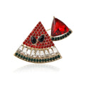 Crystal Watermelon Slice Brooch Pink and Red Flesh view 5