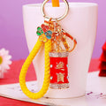 Red Firecracker Keychains with Braided Wrist Straps in Eight Colors view 8