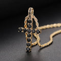 Cross Pendant Necklace In Four Stone And Metal Variants view 6