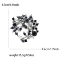 Crystal Leaf Wreath Brooch in Two Color Arrangements view 7