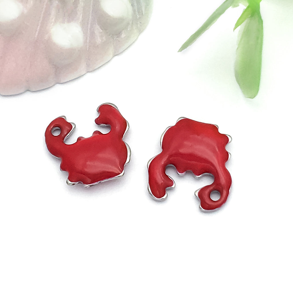 Gold Plated Stainless Steel Crab Charm Pendants for Bracelet Necklace Jewelry Making