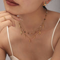 Heart Chili Charm Necklace Bracelet Natural Stone Set view 2