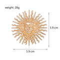 Sun Two Designs Metal Brooch Pin for Jackets and Lapels view 2