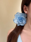 Sheer Mesh Rose Flower Side Hair Clips Four Colors view 8