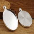Plain Oval Pendant Tray Jewelry Making Components In Detailed Metal Finishes view 10
