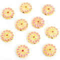 Twelve Petal Enamel Flower Beads in Thirteen Color Patterns view 10