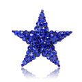 Crystal Five Point Star Brooch in Six Color Finishes view 3