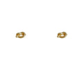 Gold Metal Knot Stud Earrings Pair Smooth Twist Design view 5