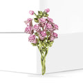 Metallic Rose Bouquet Brooch in Red Pink or Mixed Pink view 3