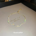 Gold Tone Adjustable Slider Bracelet In Round Or Wavy Crystal Rows view 3
