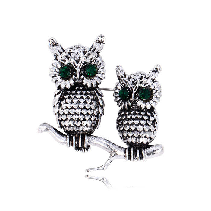 Owl Two Designs Metal Brooch Pin for Jackets and Lapels