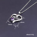 Silver Tone Mom Heart I Love You Pendant Necklace Chain view 4