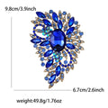 Large Teardrop Crystal Leaf Brooch in Nine Colorways view 9