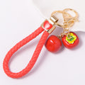 Dual Enamel Persimmon Keychains Braided Heart Cord 11 Options view 2