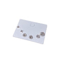 Mixed Size Clear Crystal Stud Earrings, Six Piece Set view 5