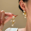 Clustered Pearl Statement Stud Earrings Statement Jewelry view 3
