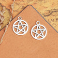 Open Pentagram Metal Charm in 3 Finishes for Jewelry Crafts view 3