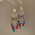 Beaded Chandelier Hook Earrings in Five Color Options view 10