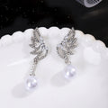 Six Mismatched Wing Butterfly Pearl Look Stud Earrings view 2