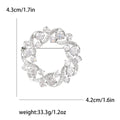 Crystal Olive Wreath Brooch Decorative Metal Pin For Jackets And Lapels view 7