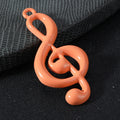Glossy Painted Alloy Treble Clef Music Note Charm Pendant Five Colors view 8
