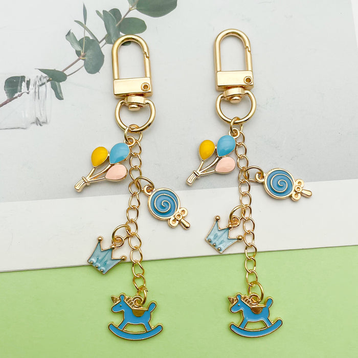 Food Charm Keychains in 21 Pictured Variations for Bags and Keys