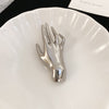 Silver Hand Brooch