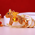 Jeweled Pack Horse Keychains With Color and Wrist Strap Options view 8