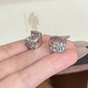 Silver Square Huggies