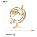 Rotating Globe Brooch Pin in Gold or Silver Tone Decorative Jewelry view 4