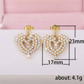Crystal Cluster Open Heart Drop Earrings in Two Finishes view 5