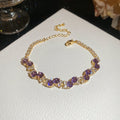 Geometric Zircon Crystal Bracelets Vine and Tennis Styles view 11