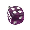 Acrylic Dice Charm Pendant With Silver-Tone Loop Fourteen Colors view 5