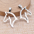 Open Horse Head Pendant in Detailed Metal Finishes for Jewelry Making view 2
