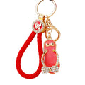 Mixed Jeweled Heart Bow and Clover Flip Flop Keychains in Six Colors view 5